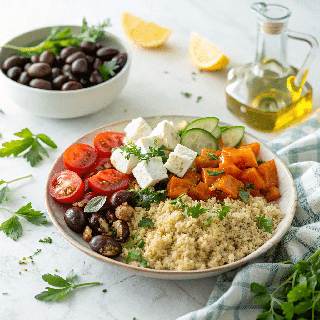 balanced Mediterranean diet plate