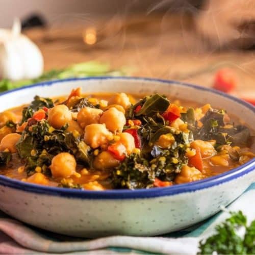 kale and chickpea stew